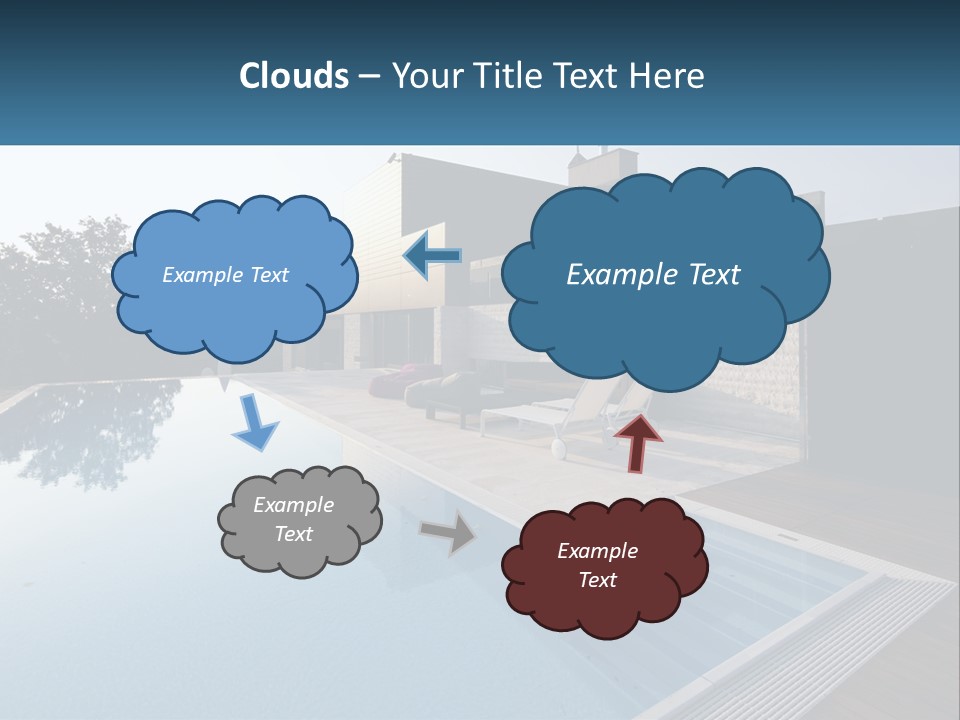 Perspective House Blue PowerPoint Template
