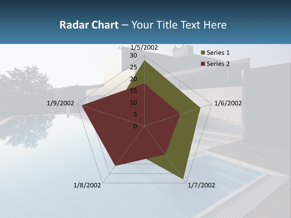 Perspective House Blue PowerPoint Template