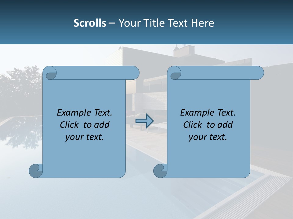 Perspective House Blue PowerPoint Template