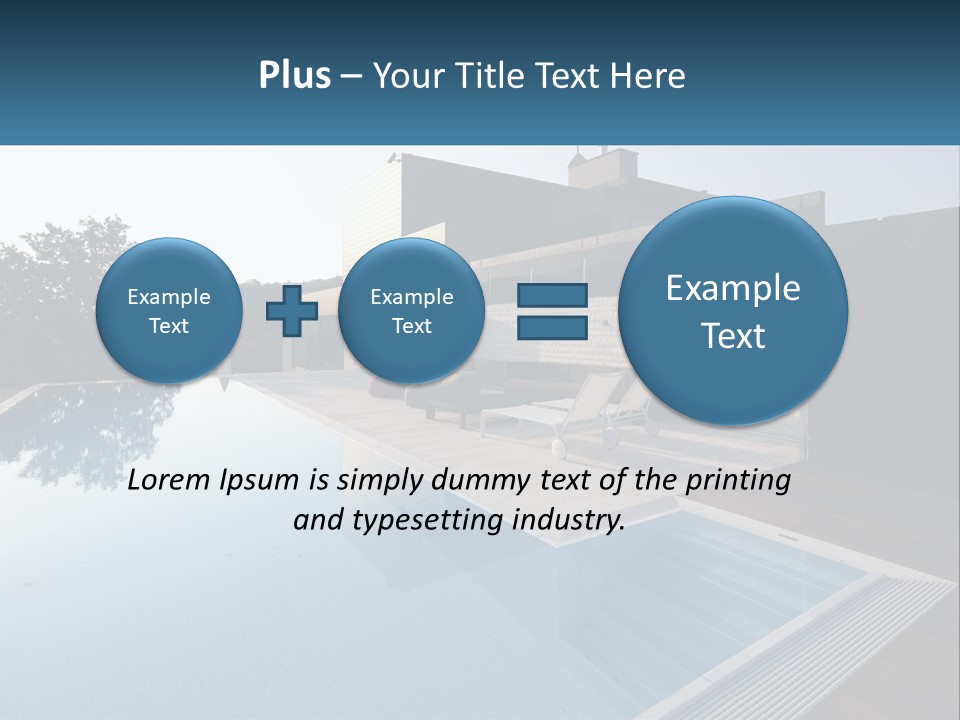 Perspective House Blue PowerPoint Template