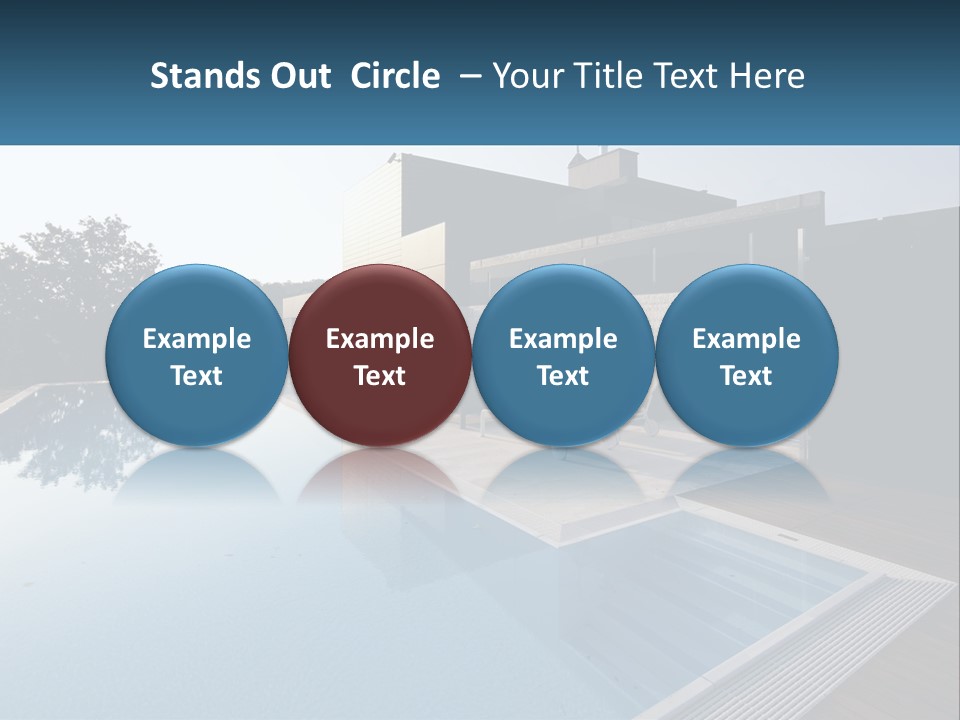 Perspective House Blue PowerPoint Template