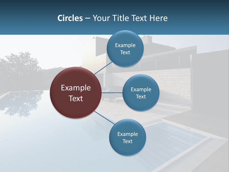 Perspective House Blue PowerPoint Template