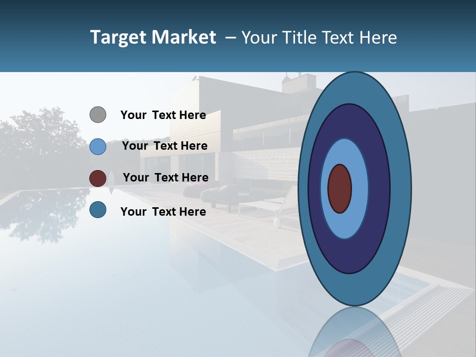 Perspective House Blue PowerPoint Template