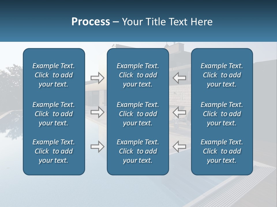 Perspective House Blue PowerPoint Template