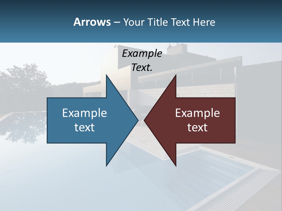 Perspective House Blue PowerPoint Template