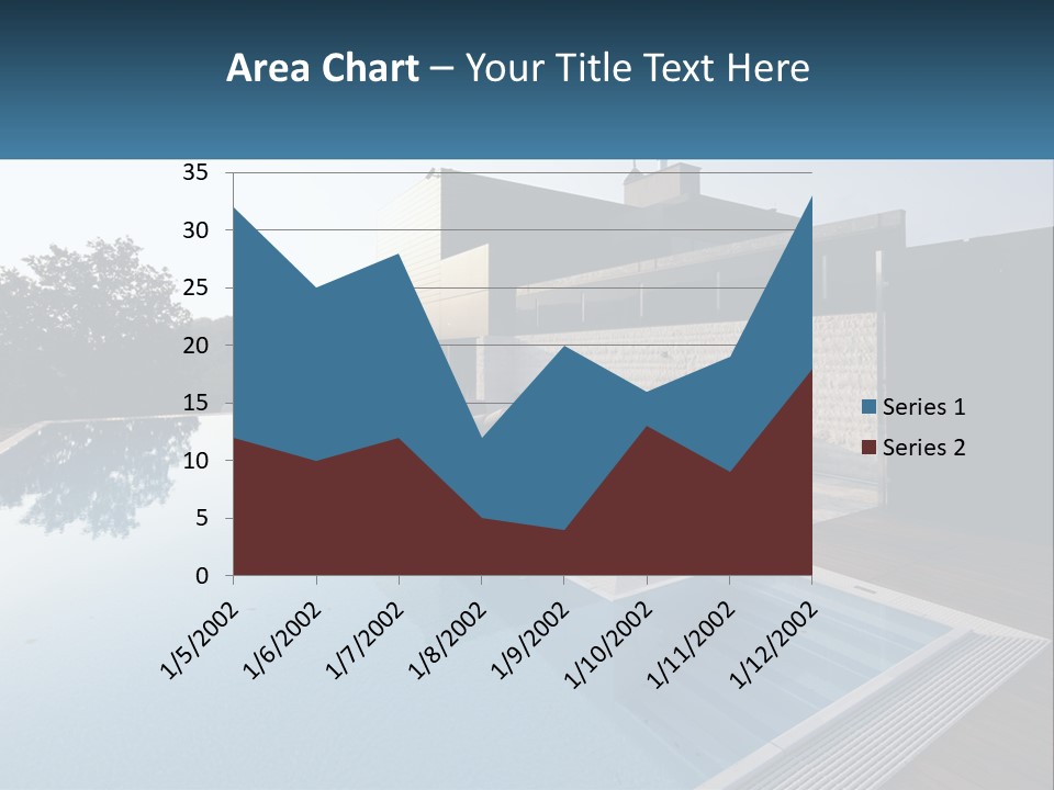 Perspective House Blue PowerPoint Template