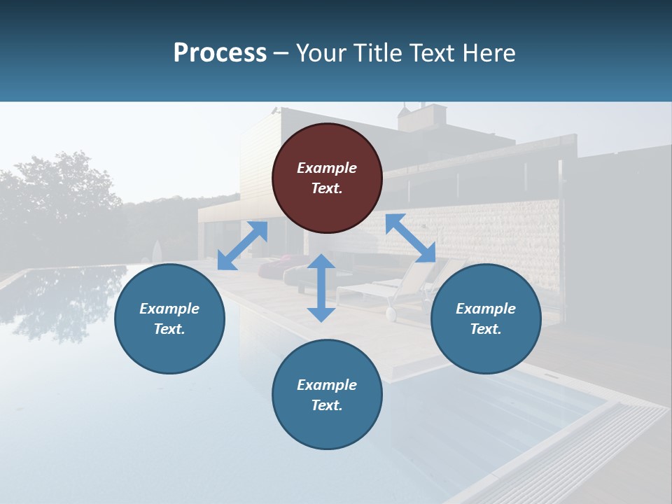 Perspective House Blue PowerPoint Template