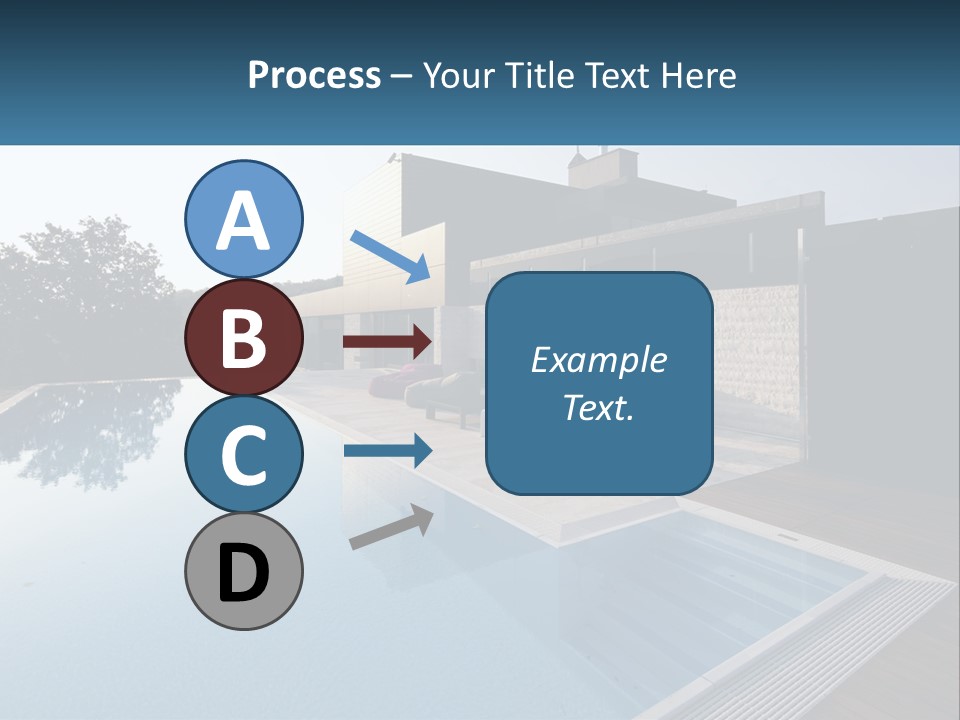 Perspective House Blue PowerPoint Template