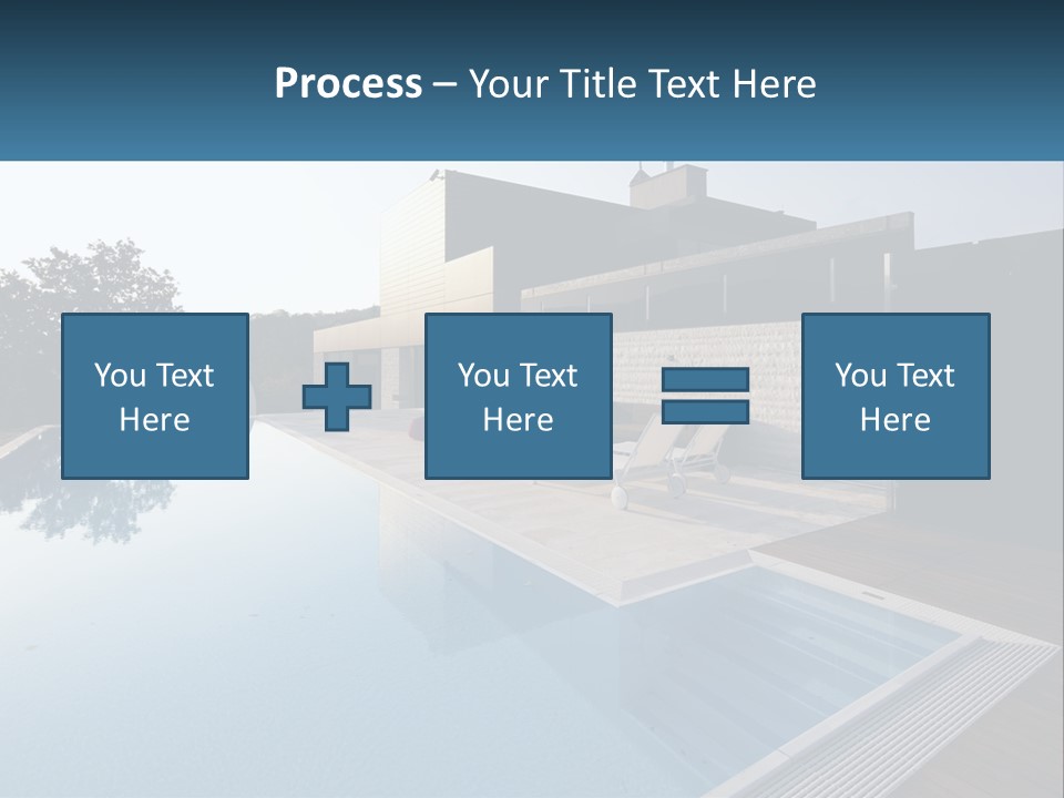 Perspective House Blue PowerPoint Template