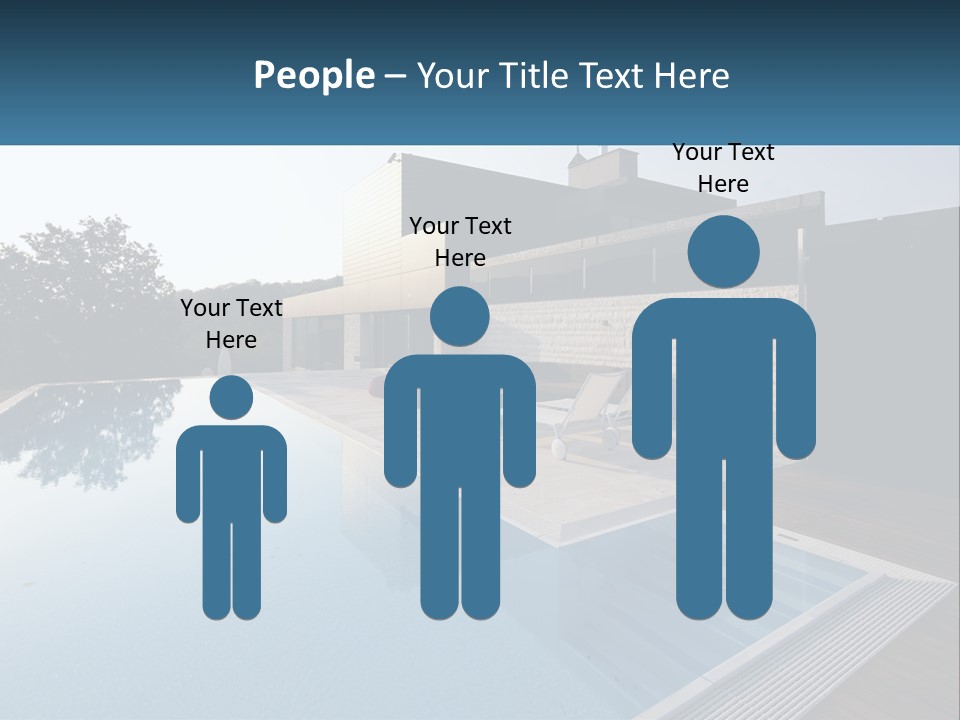 Perspective House Blue PowerPoint Template