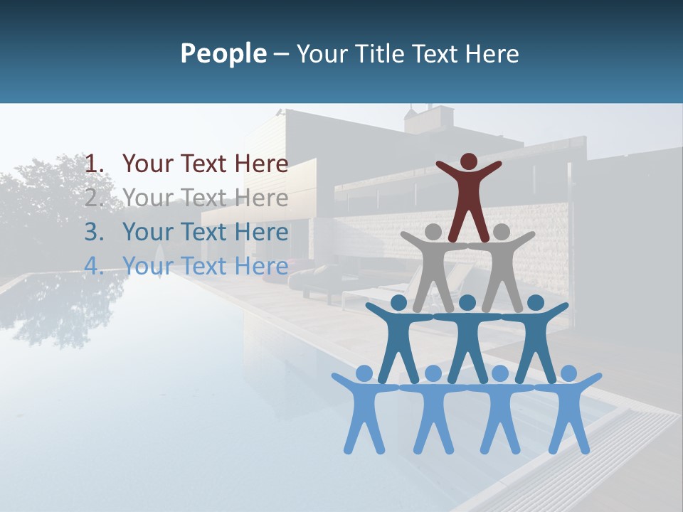 Perspective House Blue PowerPoint Template