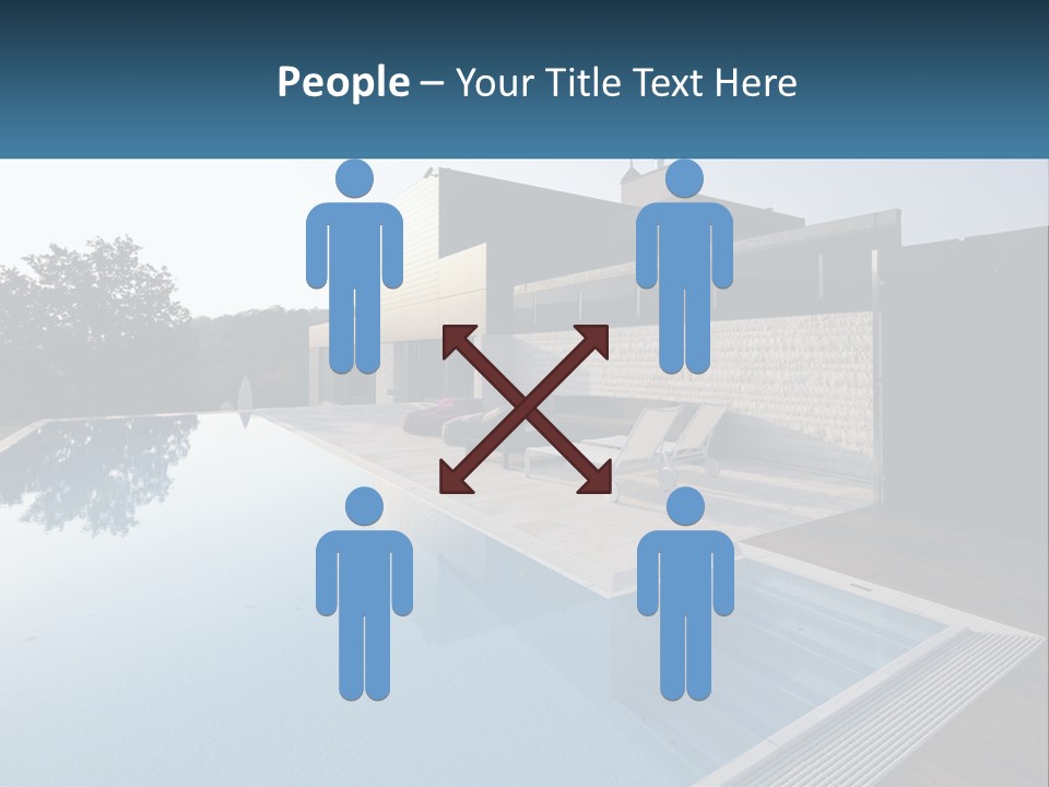 Perspective House Blue PowerPoint Template
