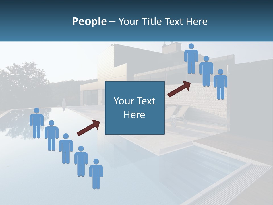 Perspective House Blue PowerPoint Template