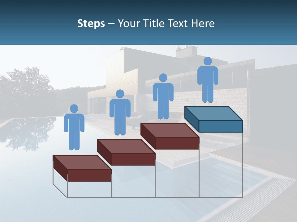 Perspective House Blue PowerPoint Template