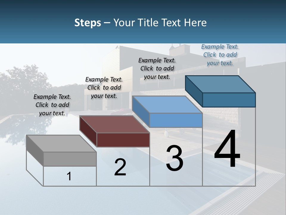 Perspective House Blue PowerPoint Template