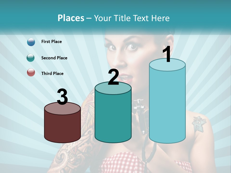 Person Orange Sexy PowerPoint Template