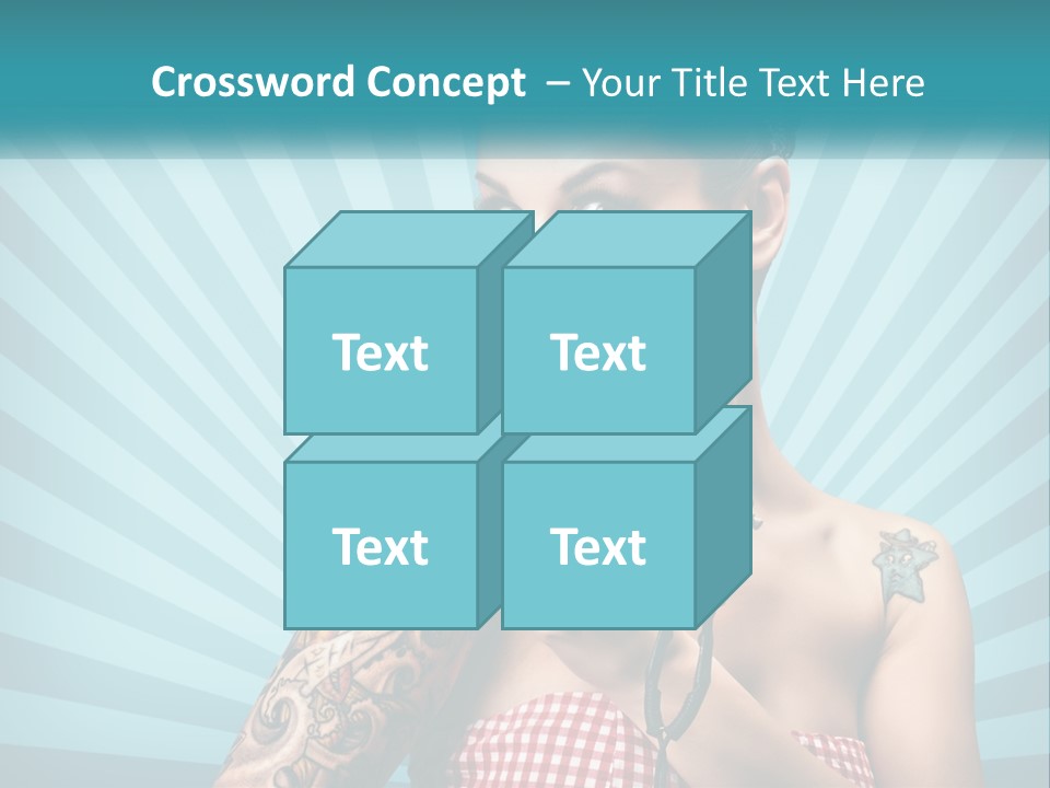 Person Orange Sexy PowerPoint Template