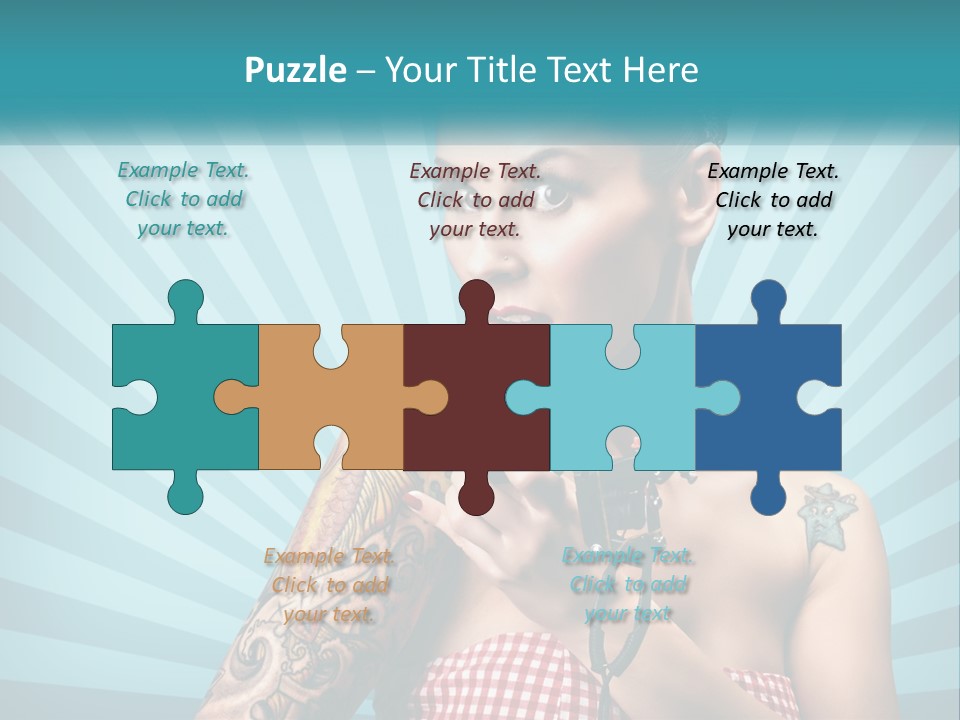 Person Orange Sexy PowerPoint Template