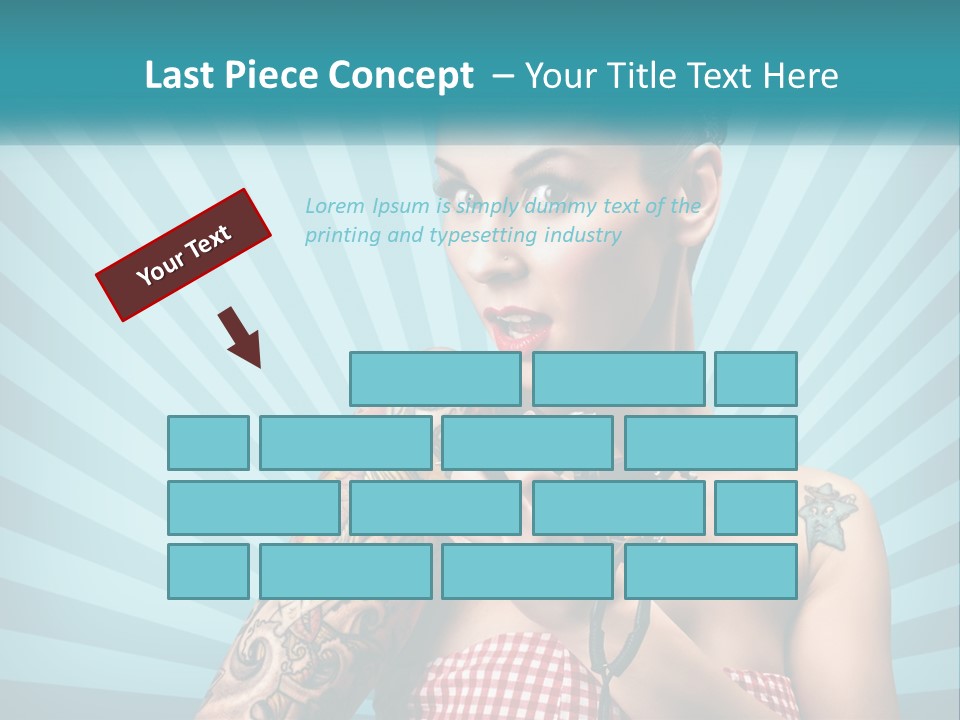 Person Orange Sexy PowerPoint Template