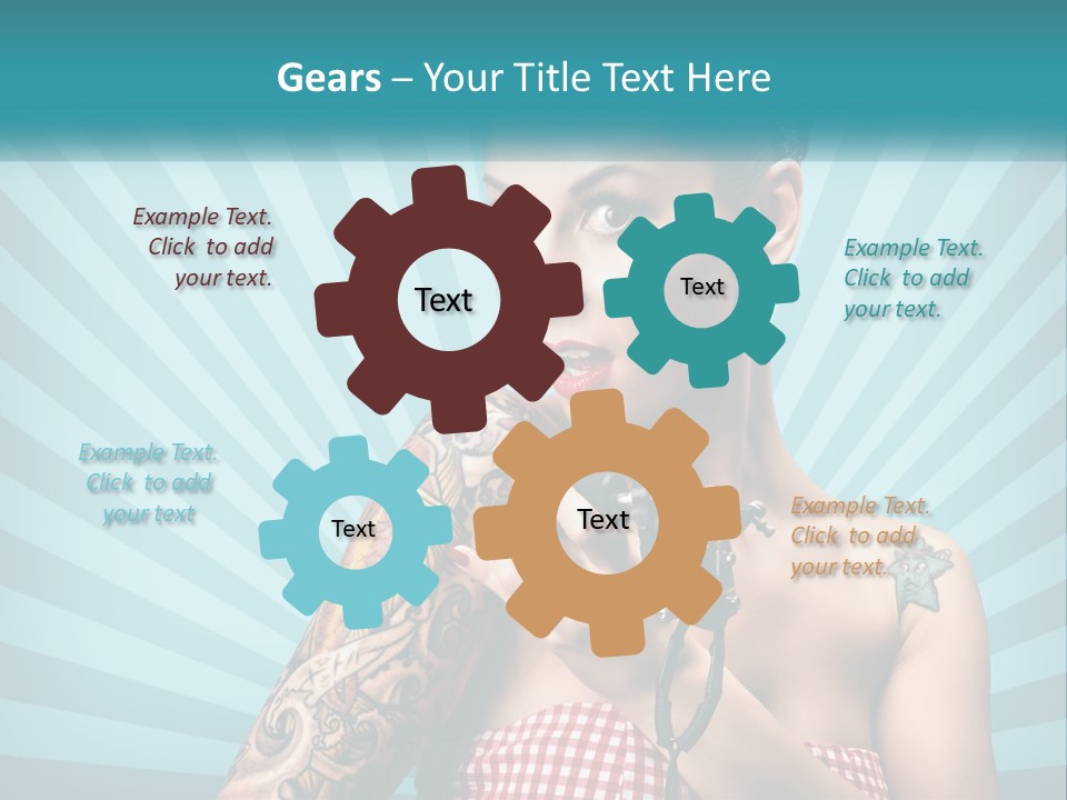 Person Orange Sexy PowerPoint Template