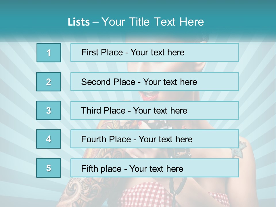 Person Orange Sexy PowerPoint Template