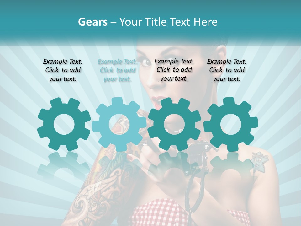 Person Orange Sexy PowerPoint Template