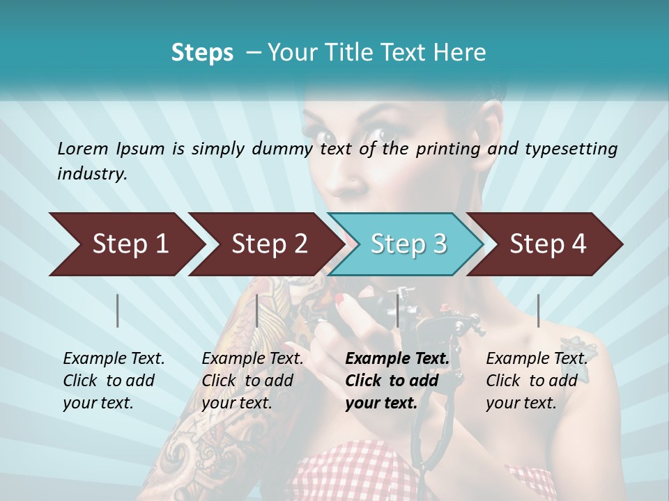 Person Orange Sexy PowerPoint Template