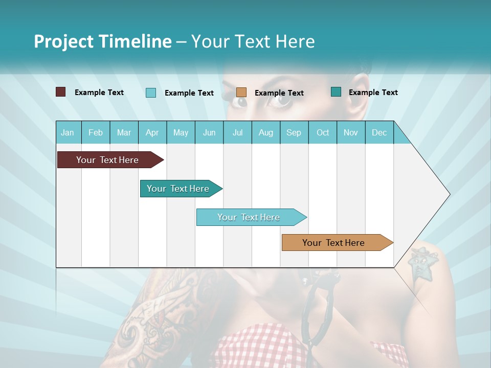 Person Orange Sexy PowerPoint Template