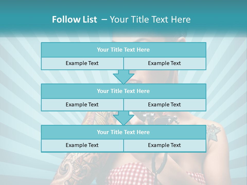 Person Orange Sexy PowerPoint Template
