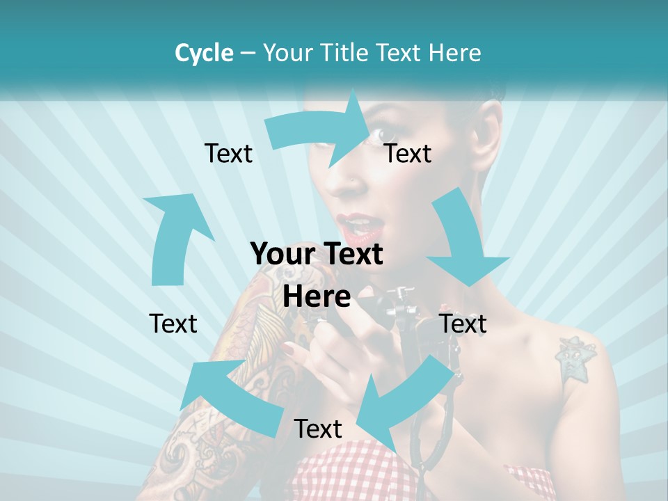 Person Orange Sexy PowerPoint Template