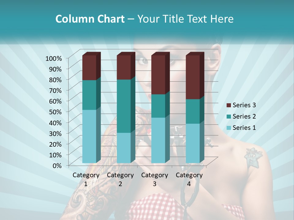 Person Orange Sexy PowerPoint Template