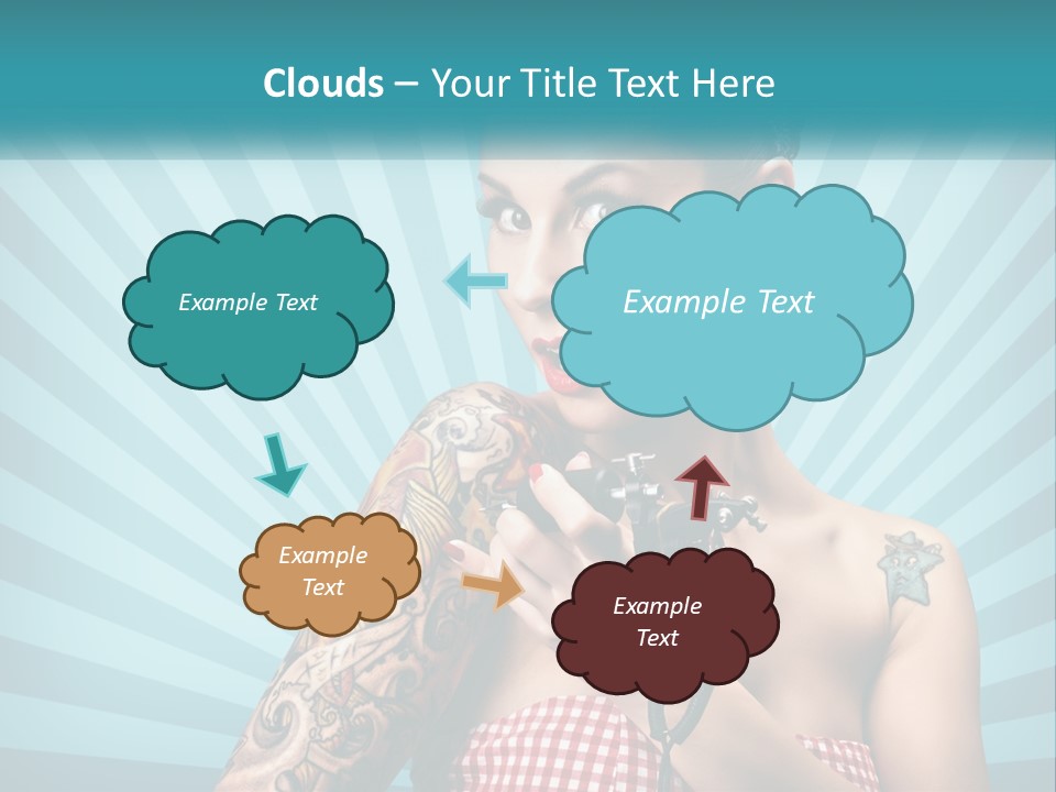 Person Orange Sexy PowerPoint Template