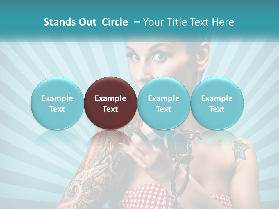 Person Orange Sexy PowerPoint Template