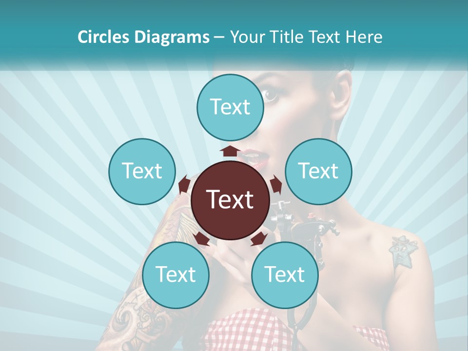 Person Orange Sexy PowerPoint Template