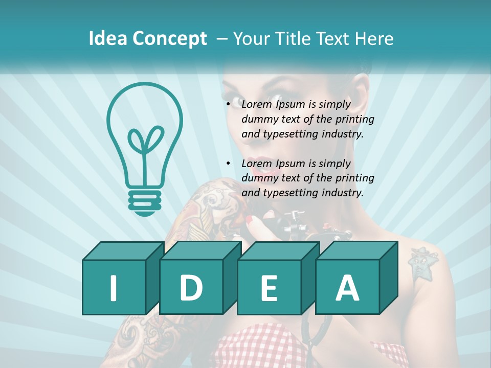 Person Orange Sexy PowerPoint Template