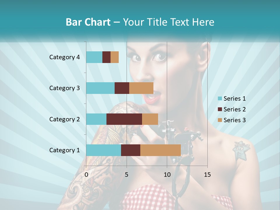 Person Orange Sexy PowerPoint Template