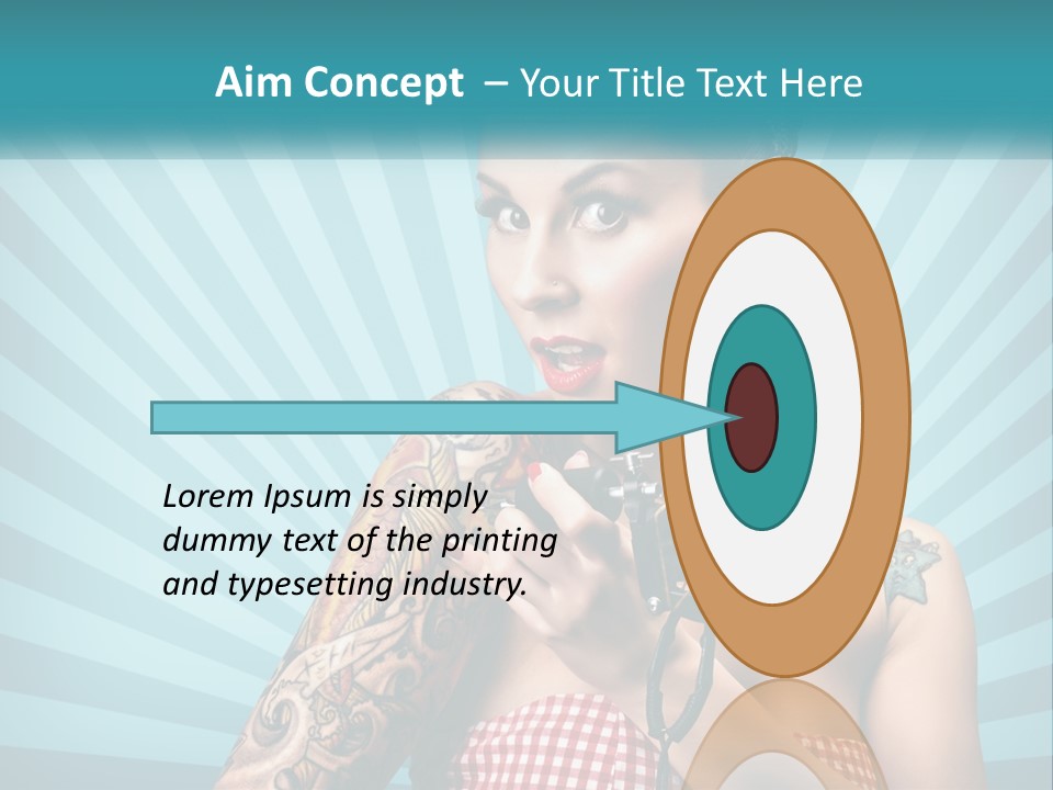 Person Orange Sexy PowerPoint Template