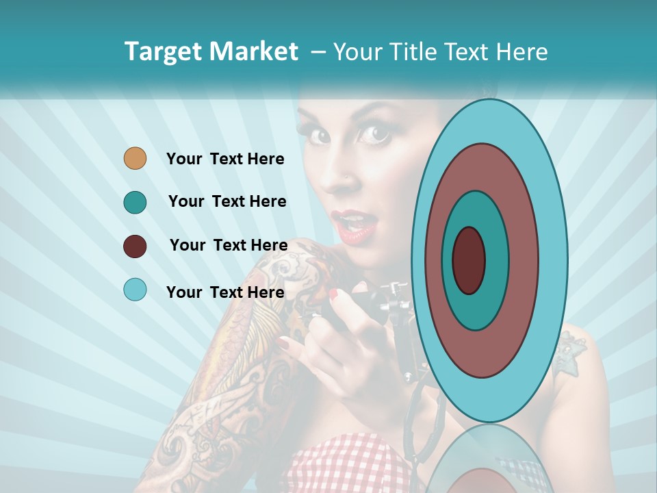 Person Orange Sexy PowerPoint Template