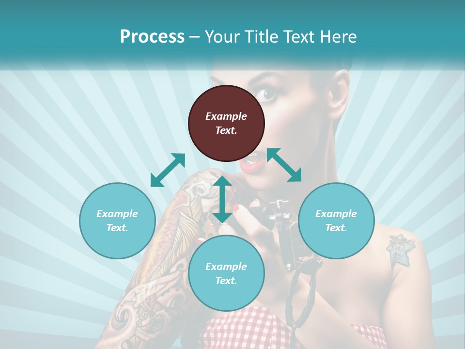 Person Orange Sexy PowerPoint Template