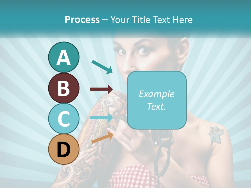 Person Orange Sexy PowerPoint Template