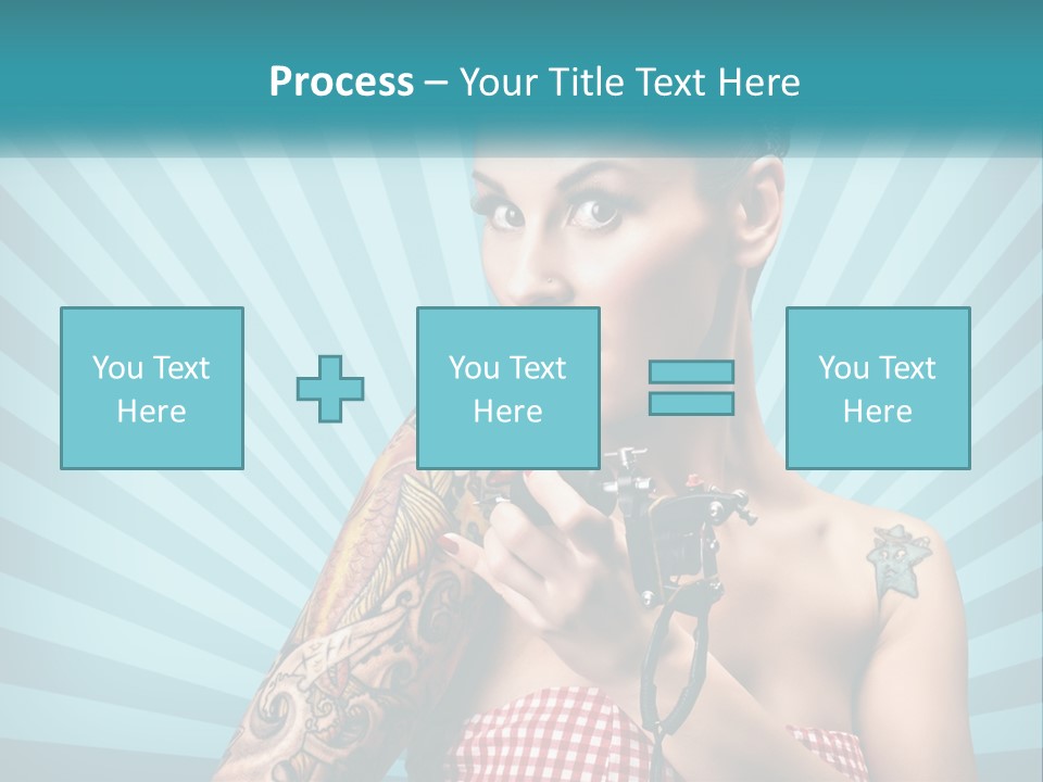 Person Orange Sexy PowerPoint Template