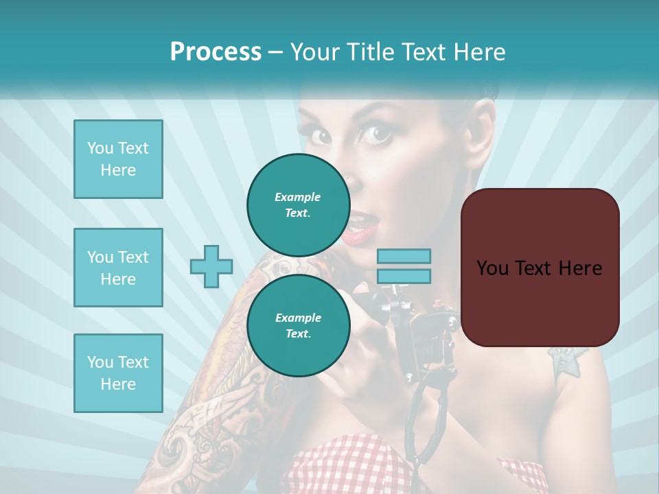 Person Orange Sexy PowerPoint Template