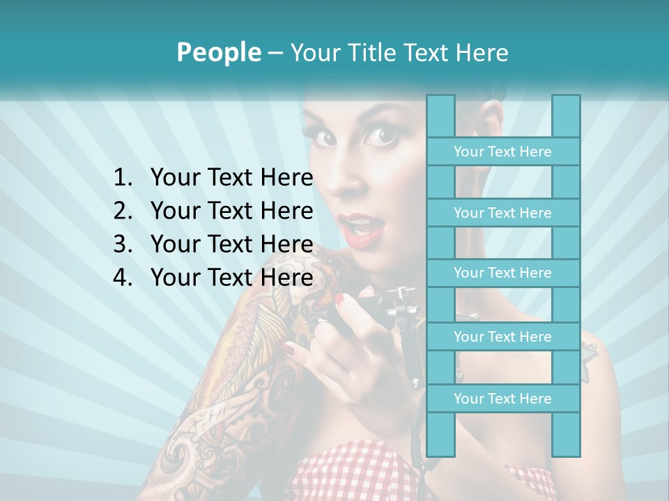 Person Orange Sexy PowerPoint Template