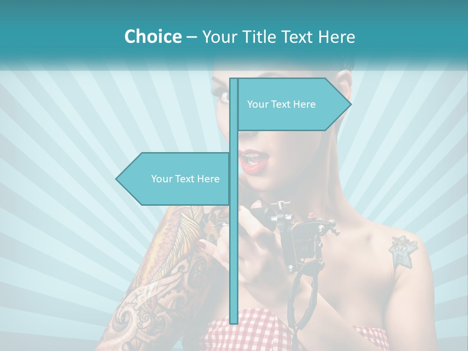 Person Orange Sexy PowerPoint Template