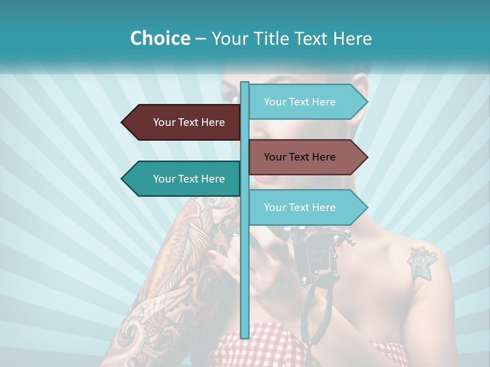 Person Orange Sexy PowerPoint Template