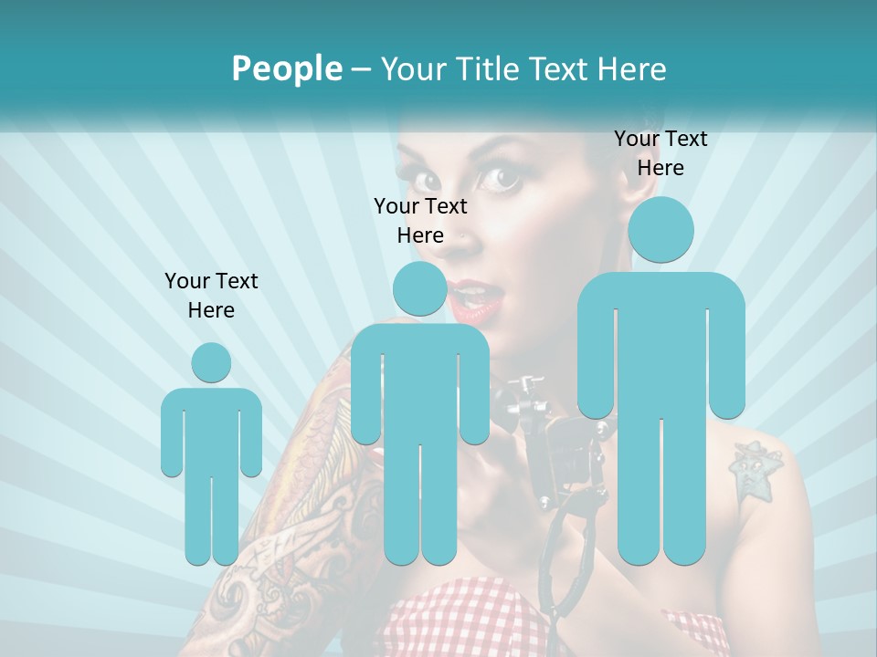 Person Orange Sexy PowerPoint Template