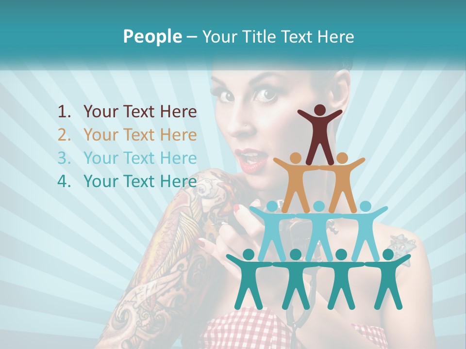 Person Orange Sexy PowerPoint Template