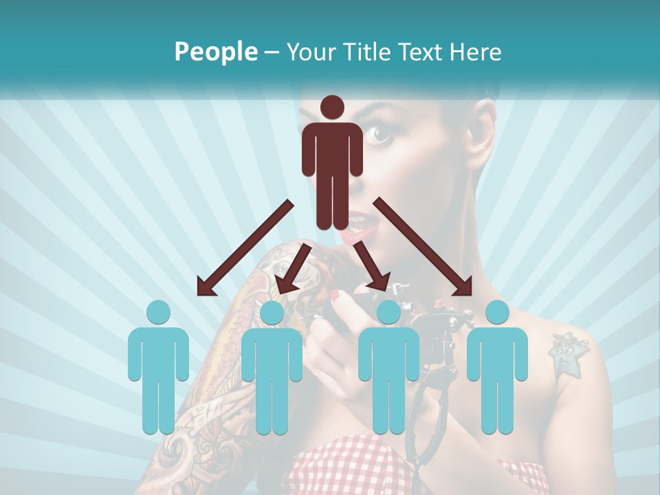 Person Orange Sexy PowerPoint Template