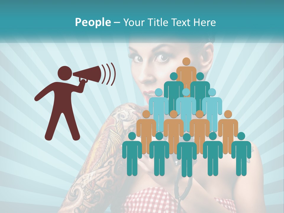 Person Orange Sexy PowerPoint Template