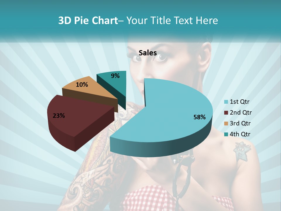 Person Orange Sexy PowerPoint Template